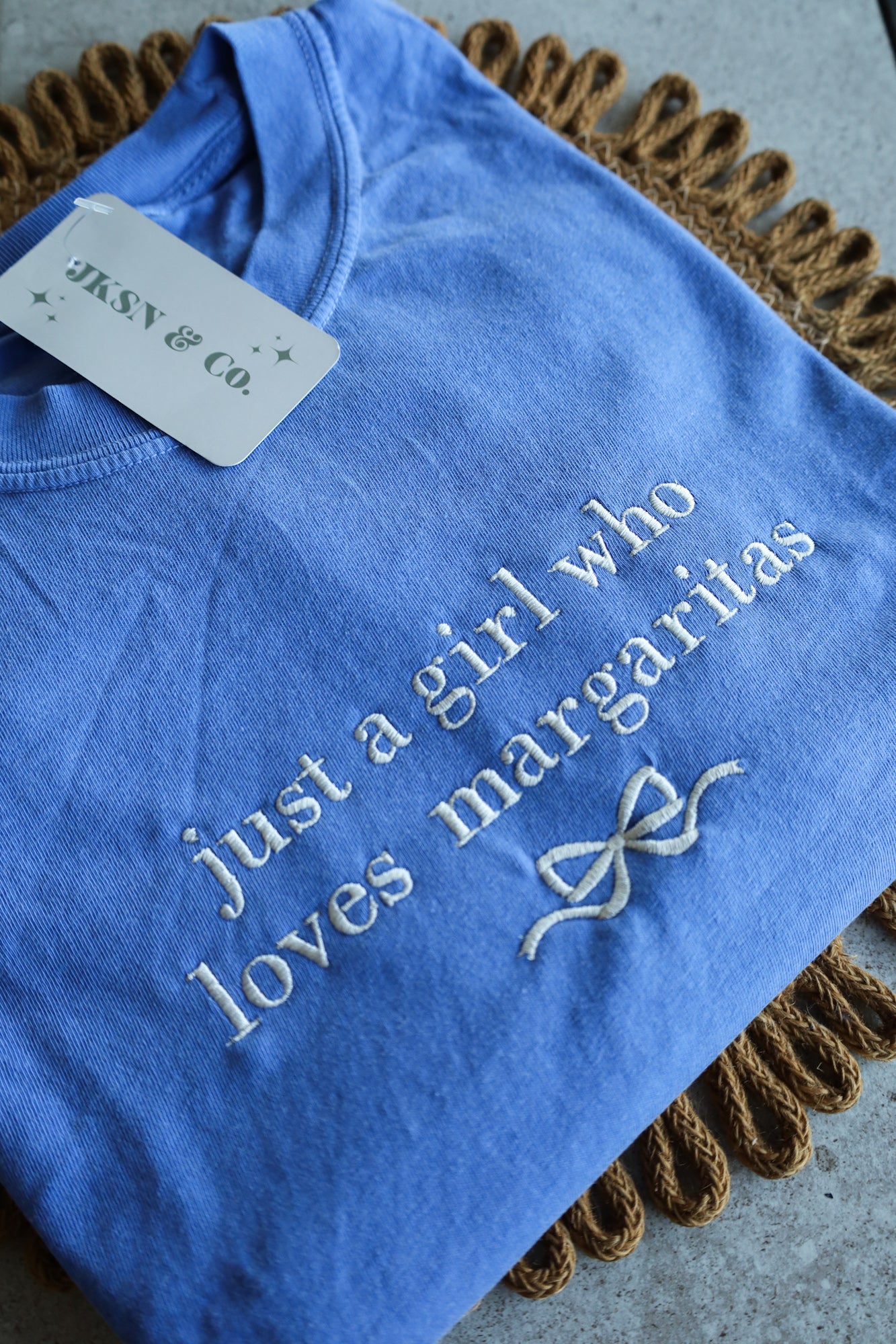 Just A Girl Who Loves Margaritas Embroidered Tee
