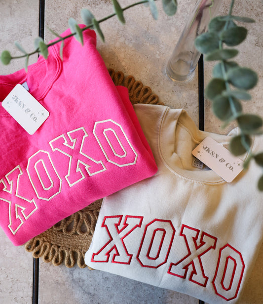 XOXO Embroidered Sweatshirt | Valentine's Day | VDay Gift