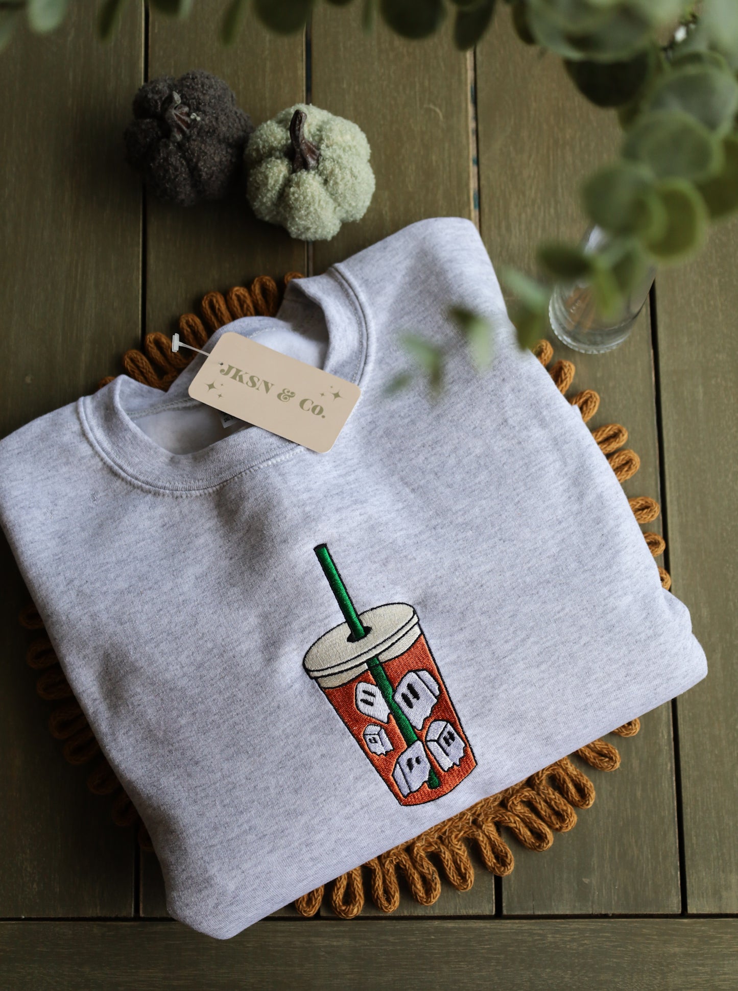 Ghost Iced Coffee Embroidered Sweatshirt