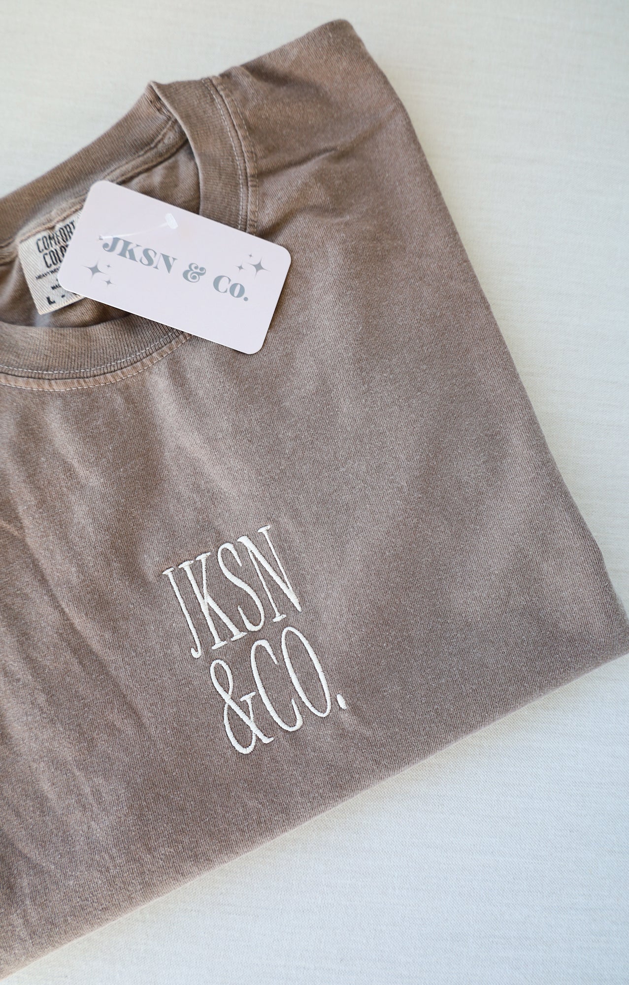 JKSN & Co. Embroidered Tee — Comfort Colors