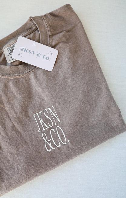 JKSN & Co. Embroidered Tee — Comfort Colors