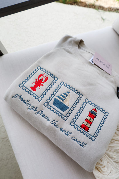 Greetings From the East Coast Raglan Sweatshirt