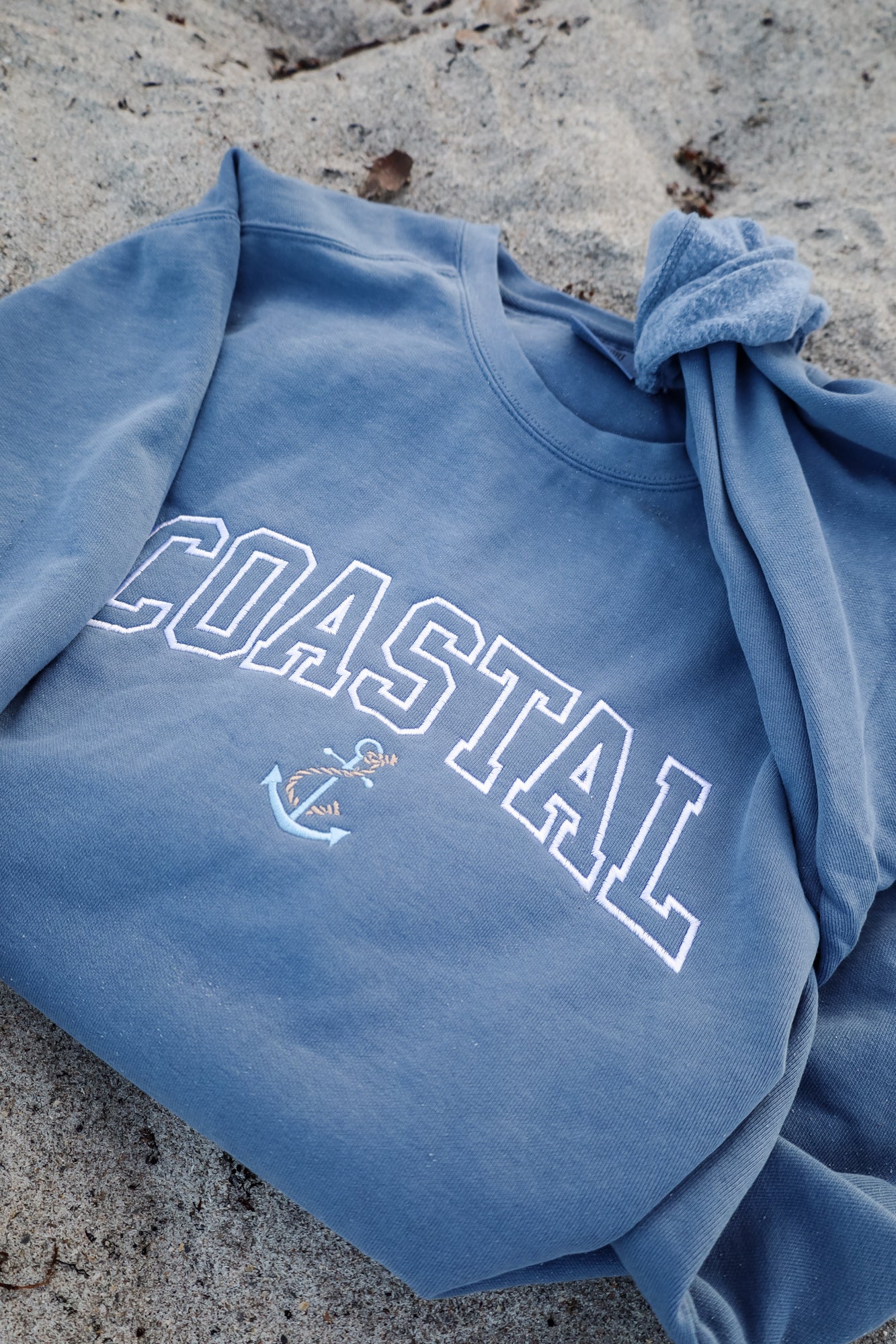 Coastal Varsity East Coast Embroidered Sweatshirt — Comfort Colors