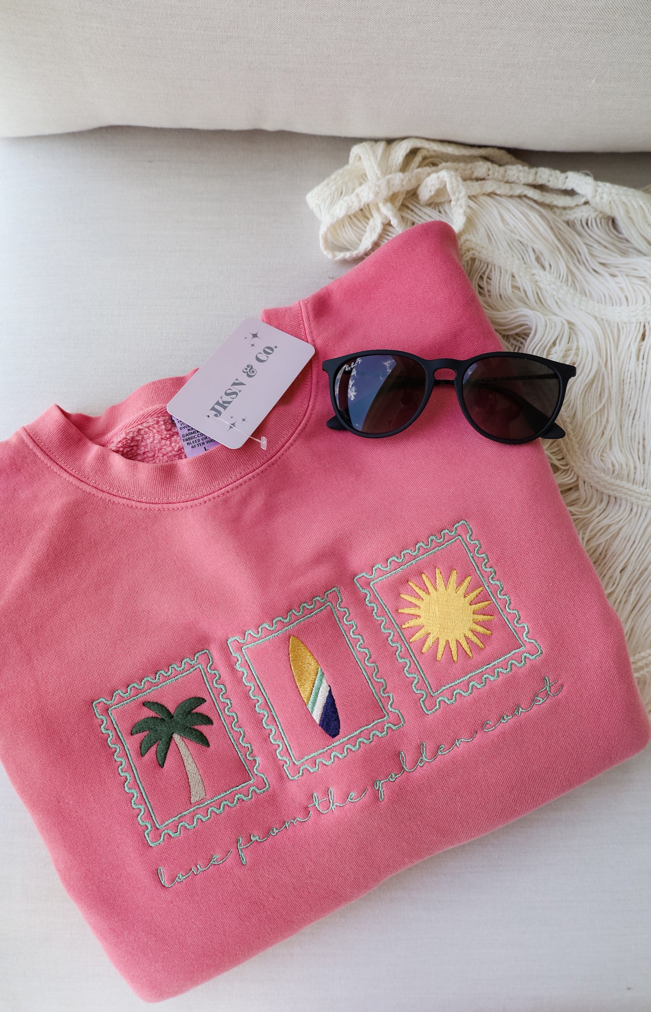 Love From the Golden Coast Embroidered Sweatshirt