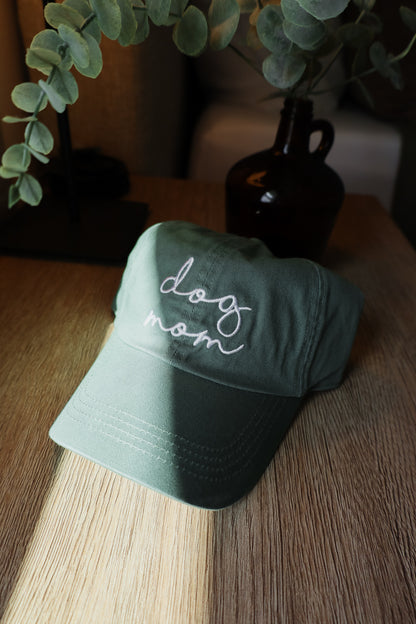 Dog Mom Embroidered Hat — Gift for Dog Mom, Dog Mom Ball Cap