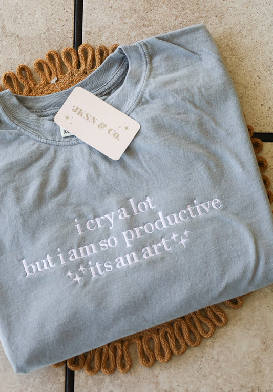 I Cry Alot | TTPD Inspired Embroidered Tee