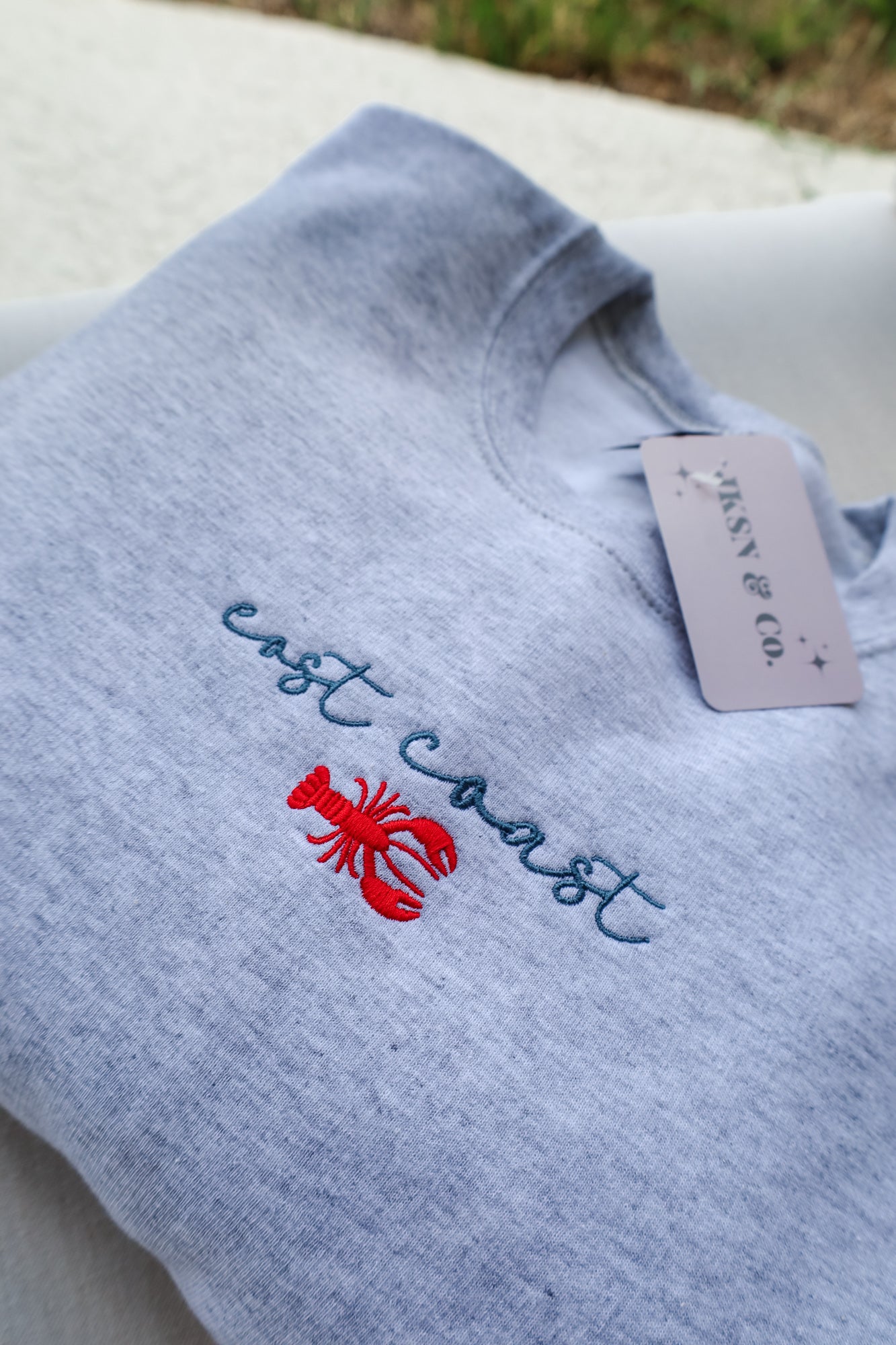 East Coast Lobster Embroidered Sweatshirt