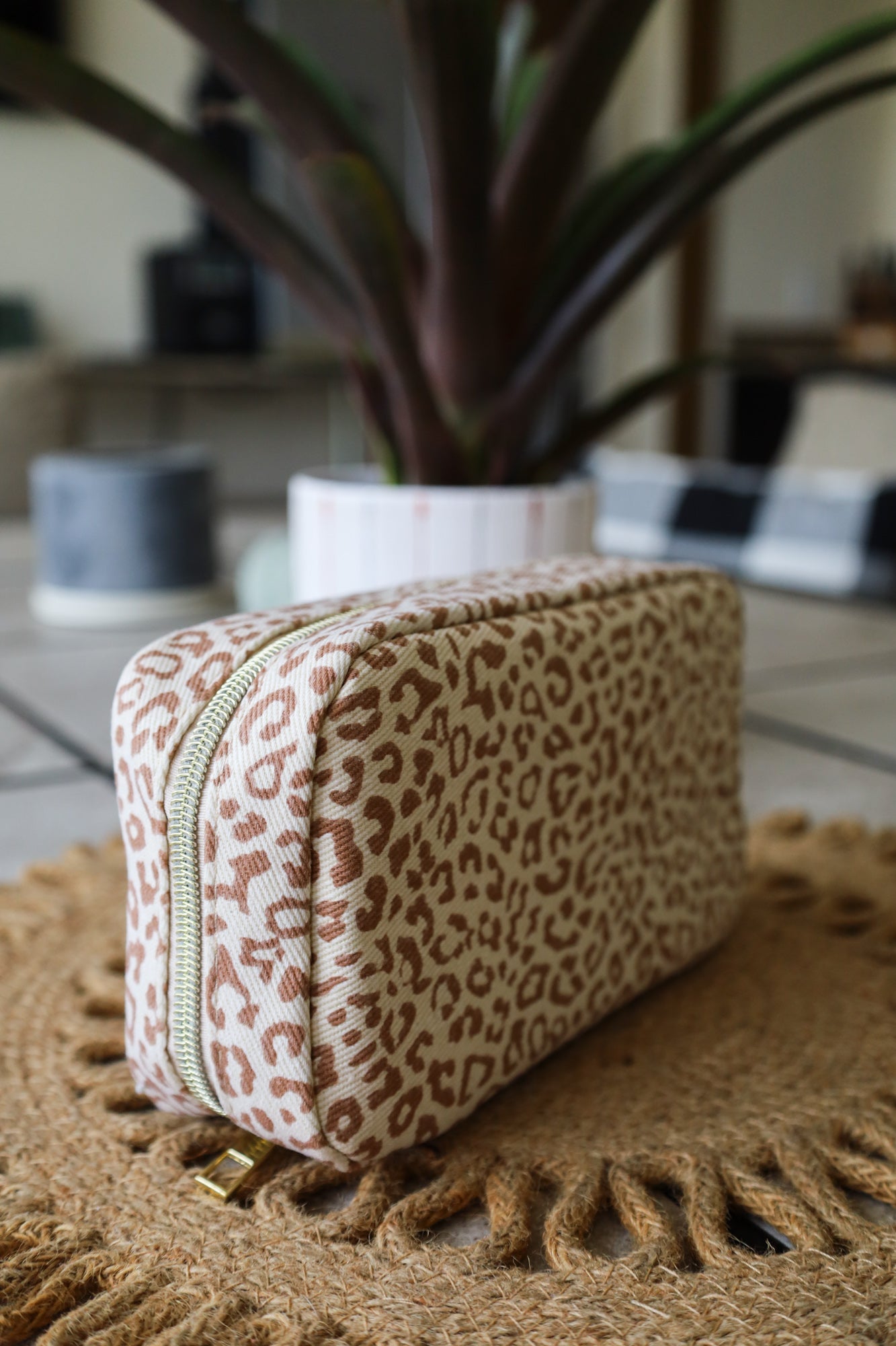 Cheetah Print Cosmetic Bag