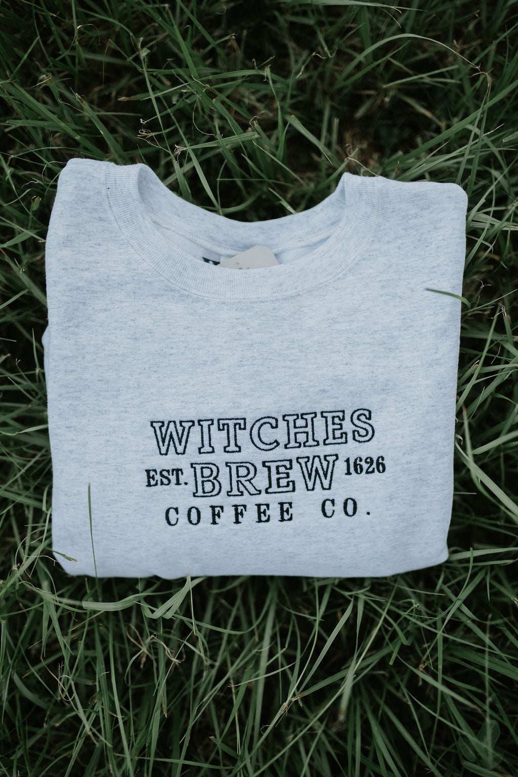 Witches Brew Coffee Co.  Embroidered Crewneck-- Halloween Sweatshirt