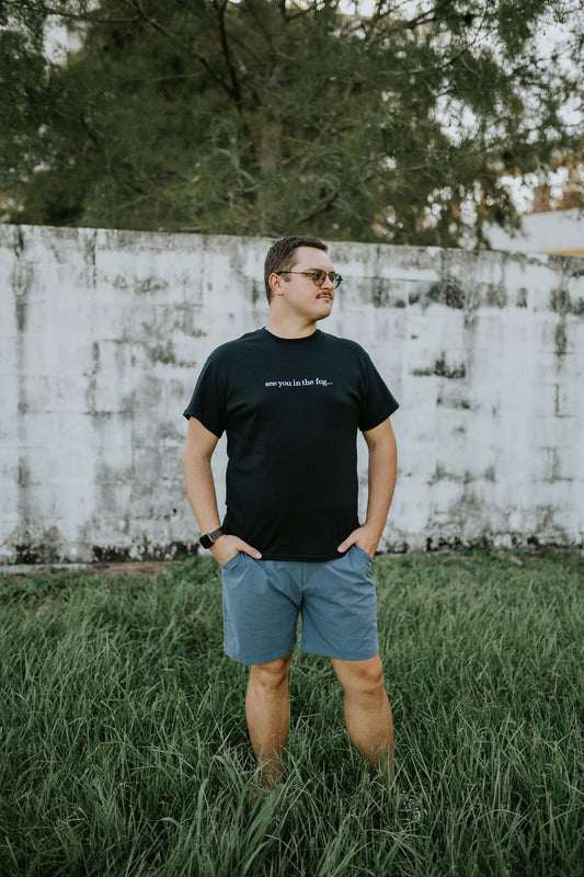 "See You in the Fog" Embroidered Tee -- Comfort Colors Tee, Short Sleeve Tee, HHN Inspired Tee, Halloween Tee