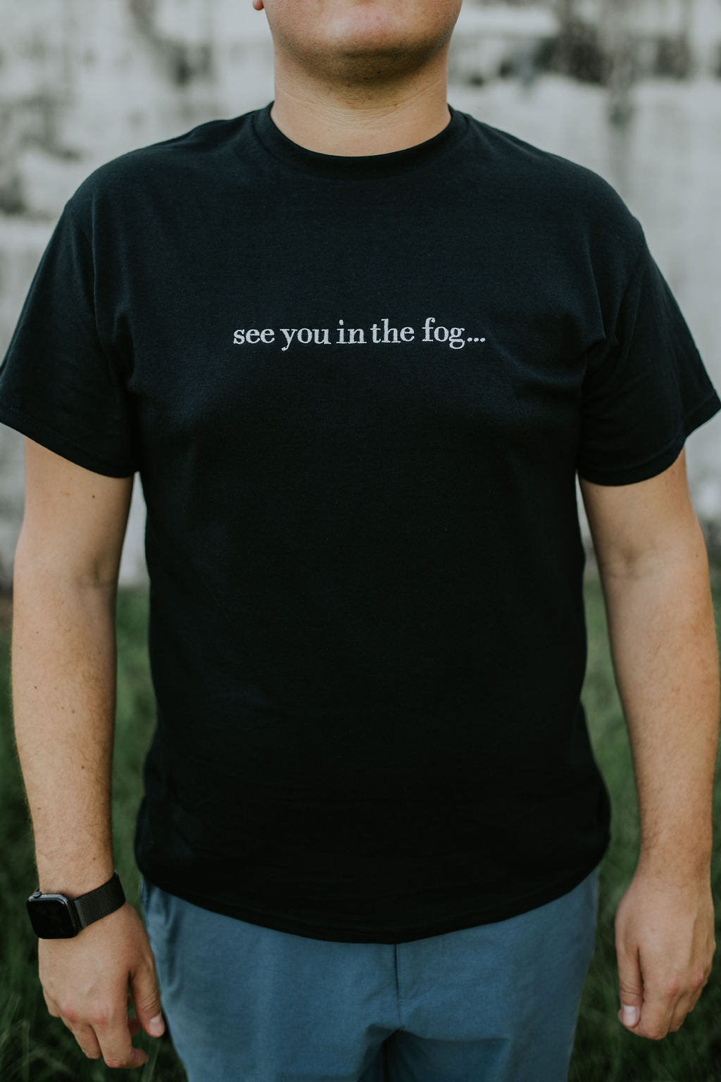 "See You in the Fog" Embroidered Tee -- Comfort Colors Tee, Short Sleeve Tee, HHN Inspired Tee, Halloween Tee