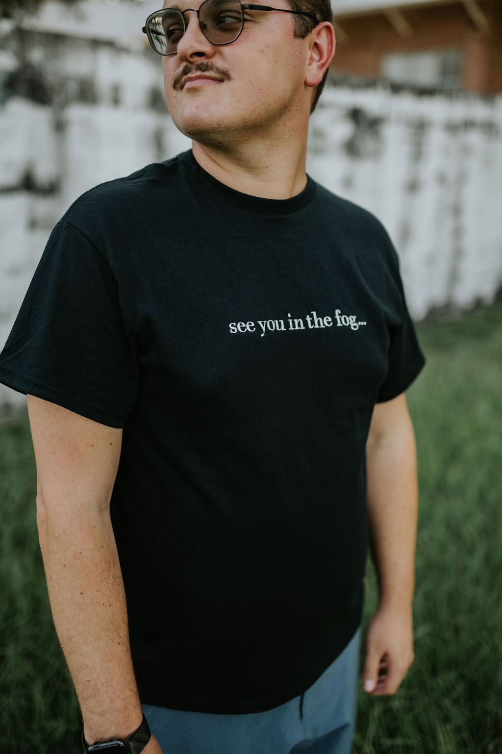 "See You in the Fog" Embroidered Tee -- Comfort Colors Tee, Short Sleeve Tee, HHN Inspired Tee, Halloween Tee