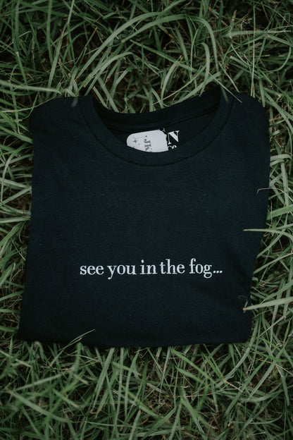 "See You in the Fog" Embroidered Tee -- Comfort Colors Tee, Short Sleeve Tee, HHN Inspired Tee, Halloween Tee