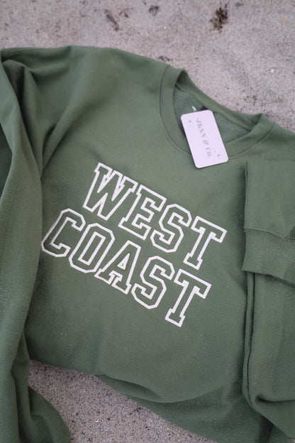 West Coast Varsity Embroidered Sweatshirt