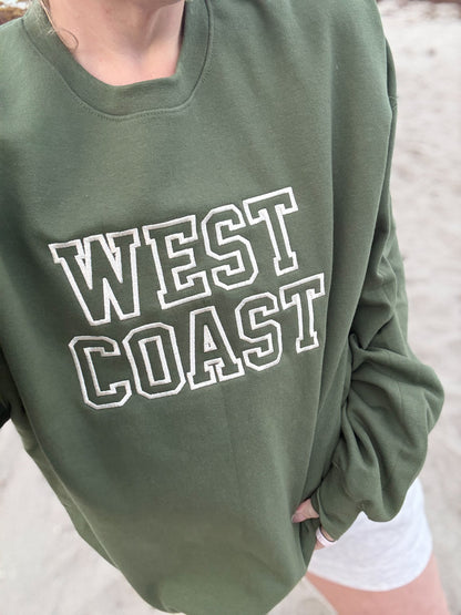 West Coast Varsity Embroidered Sweatshirt