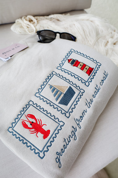 Greetings From the East Coast Raglan Sweatshirt