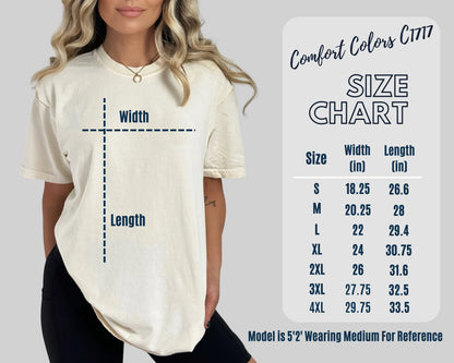 Cute But Spooky Embroidered Comfort Colors Tee