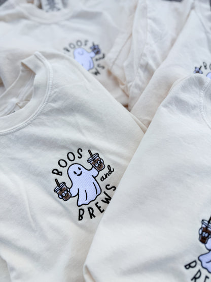Boos + Brews Embroidered Tee