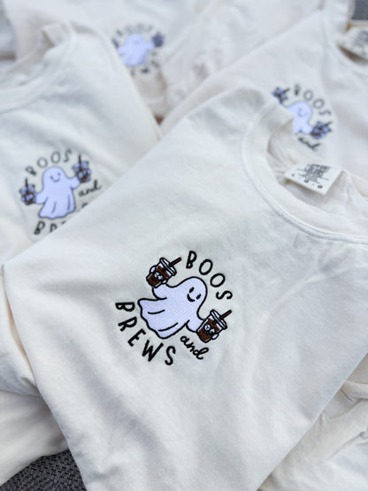 Boos + Brews Embroidered Tee