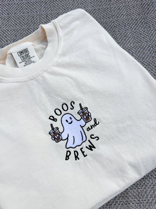Boos + Brews Embroidered Tee