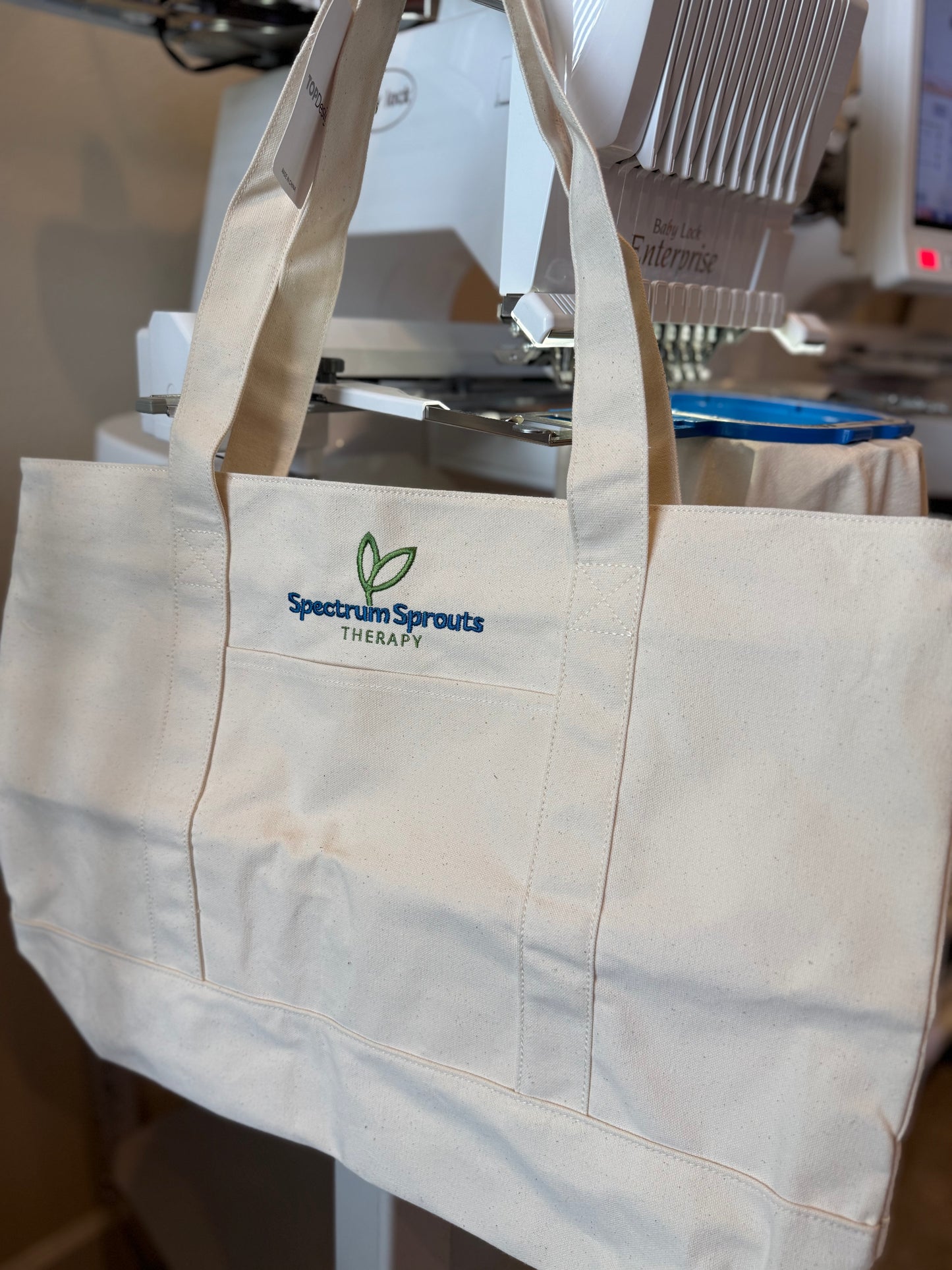 Custom Logo Embroidered Canvas Tote
