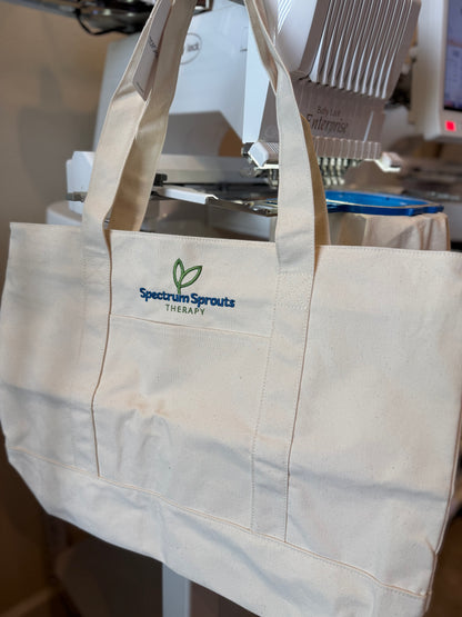 Custom Logo Embroidered Canvas Tote