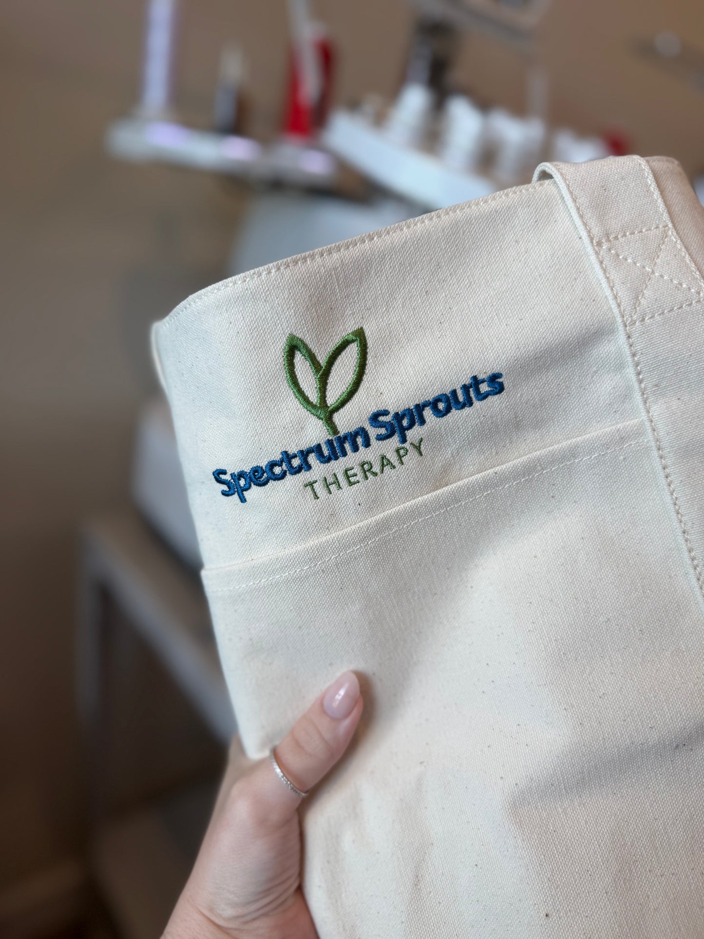 Custom Logo Embroidered Canvas Tote