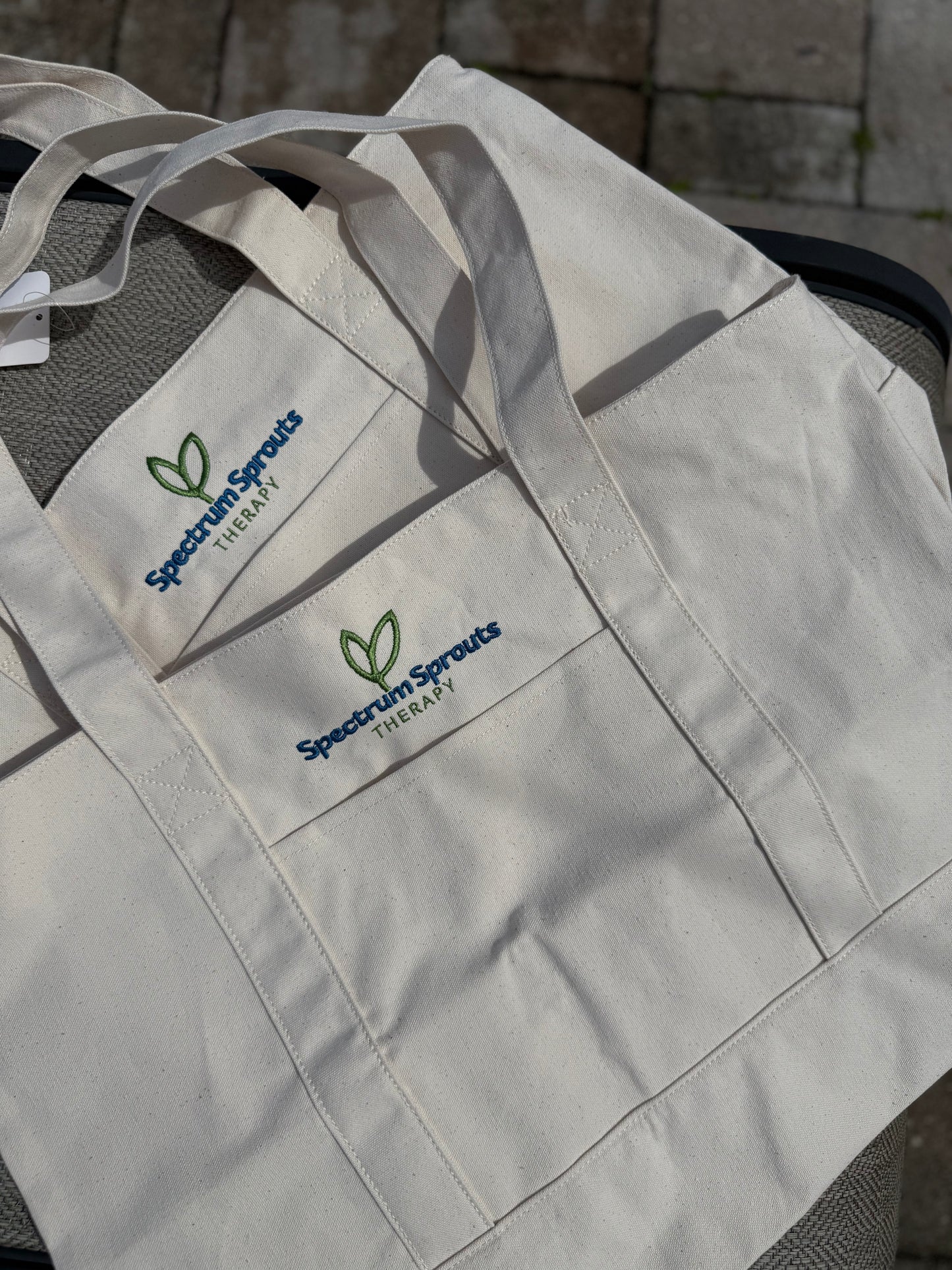Custom Logo Embroidered Canvas Tote