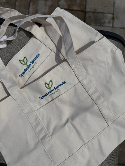 Custom Logo Embroidered Canvas Tote