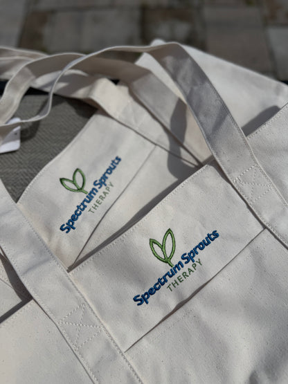 Custom Logo Embroidered Canvas Tote