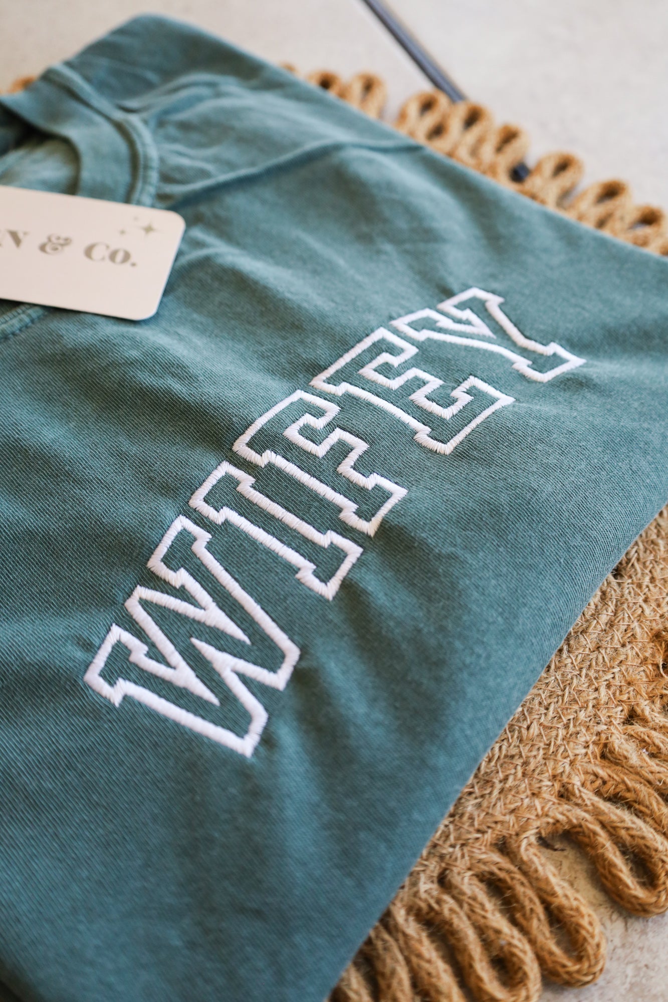 Customizable Wifey Embroidered Comfort Colors Tee --Mrs. Tee, Gift for Bride