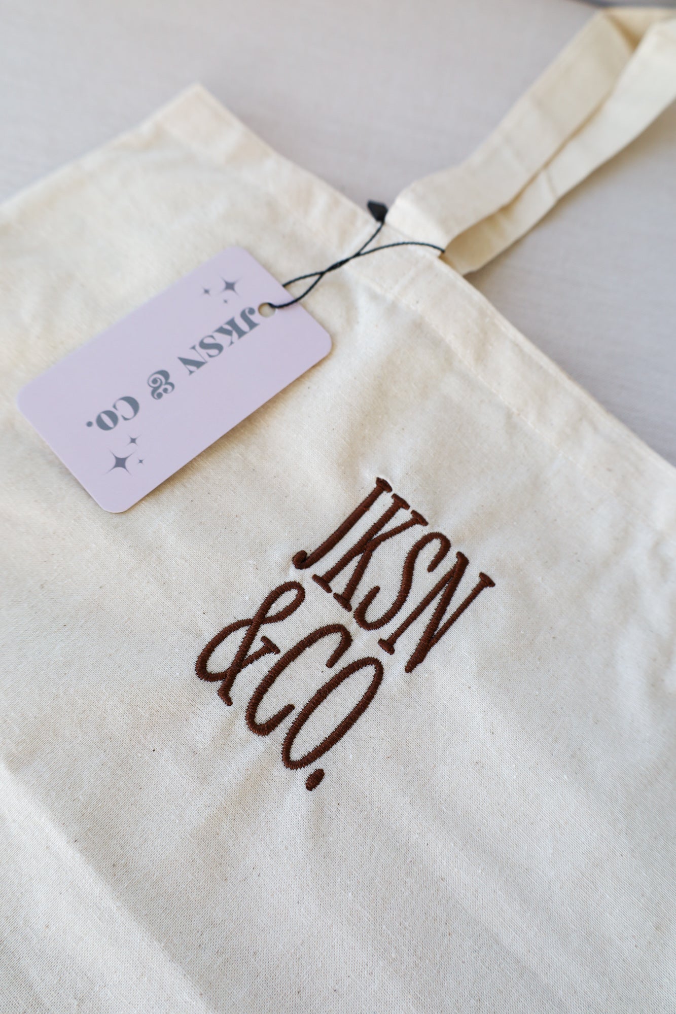 Custom Embroidered Logo Canvas Tote Bags (Promotional Use)