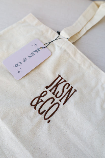 Custom Embroidered Logo Canvas Tote Bags (Promotional Use)