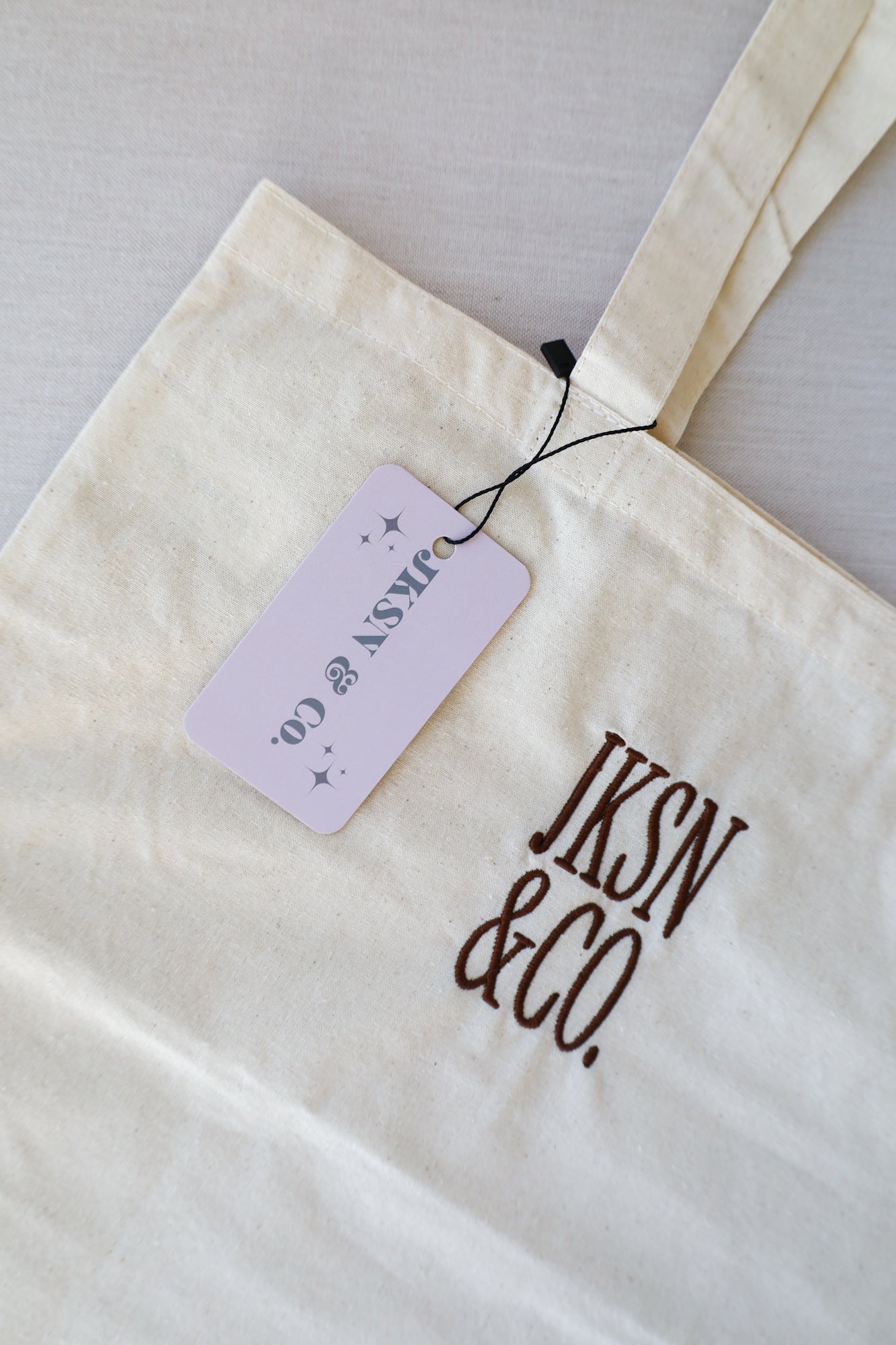 Custom Embroidered Logo Canvas Tote Bags (Promotional Use)
