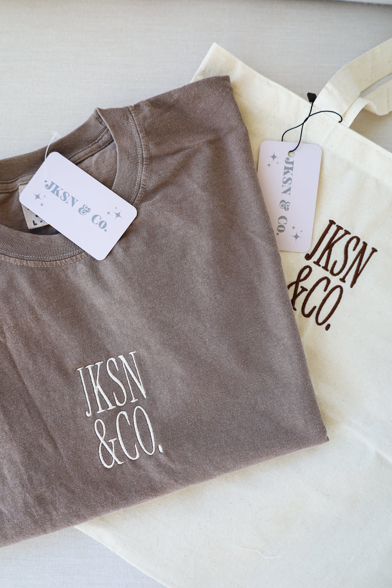 Custom Embroidered Logo Canvas Tote Bags (Promotional Use)