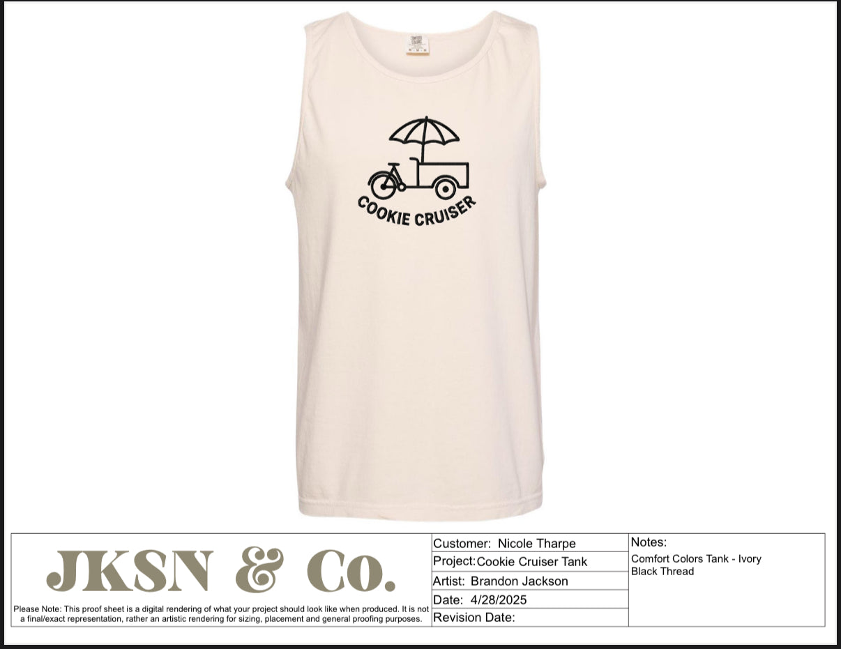 Custom Logo Embroidered Tank Tops -- Comfort Colors