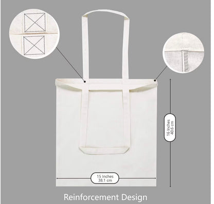 Custom Embroidered Logo Canvas Tote Bags (Promotional Use)