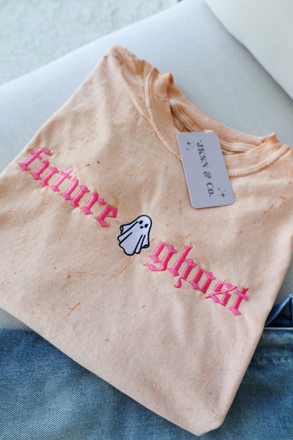 Future Ghost Embroidered Colorblast Tee - Comfort Colors