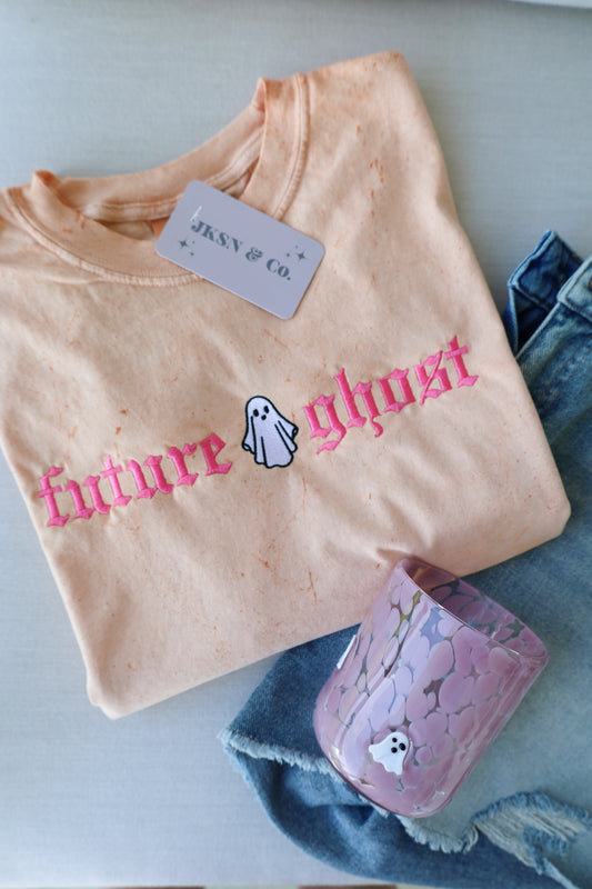 Future Ghost Embroidered Colorblast Tee - Comfort Colors