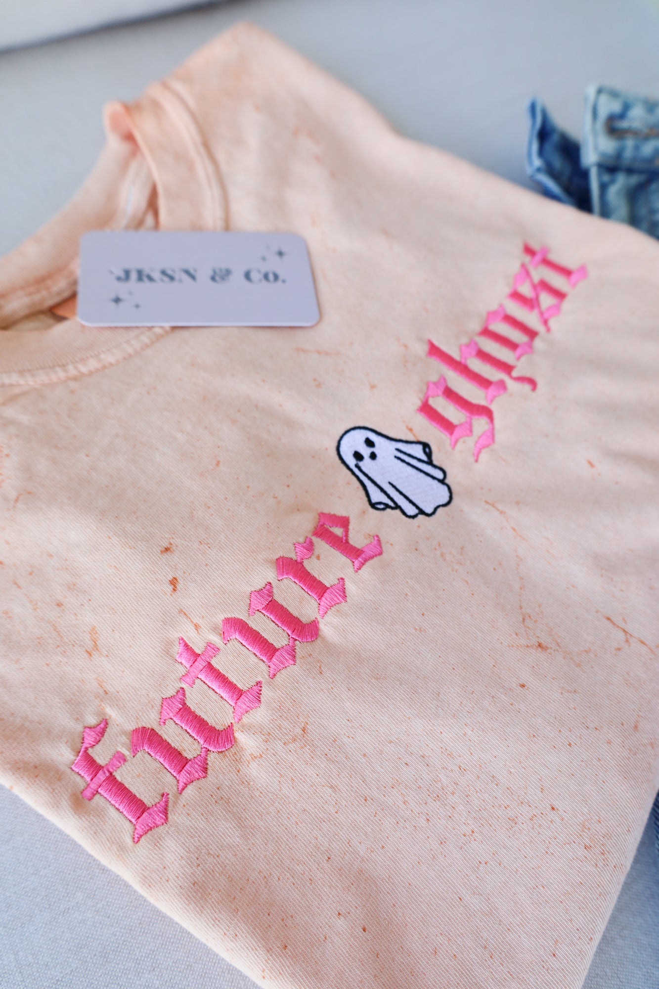 Future Ghost Embroidered Colorblast Tee - Comfort Colors