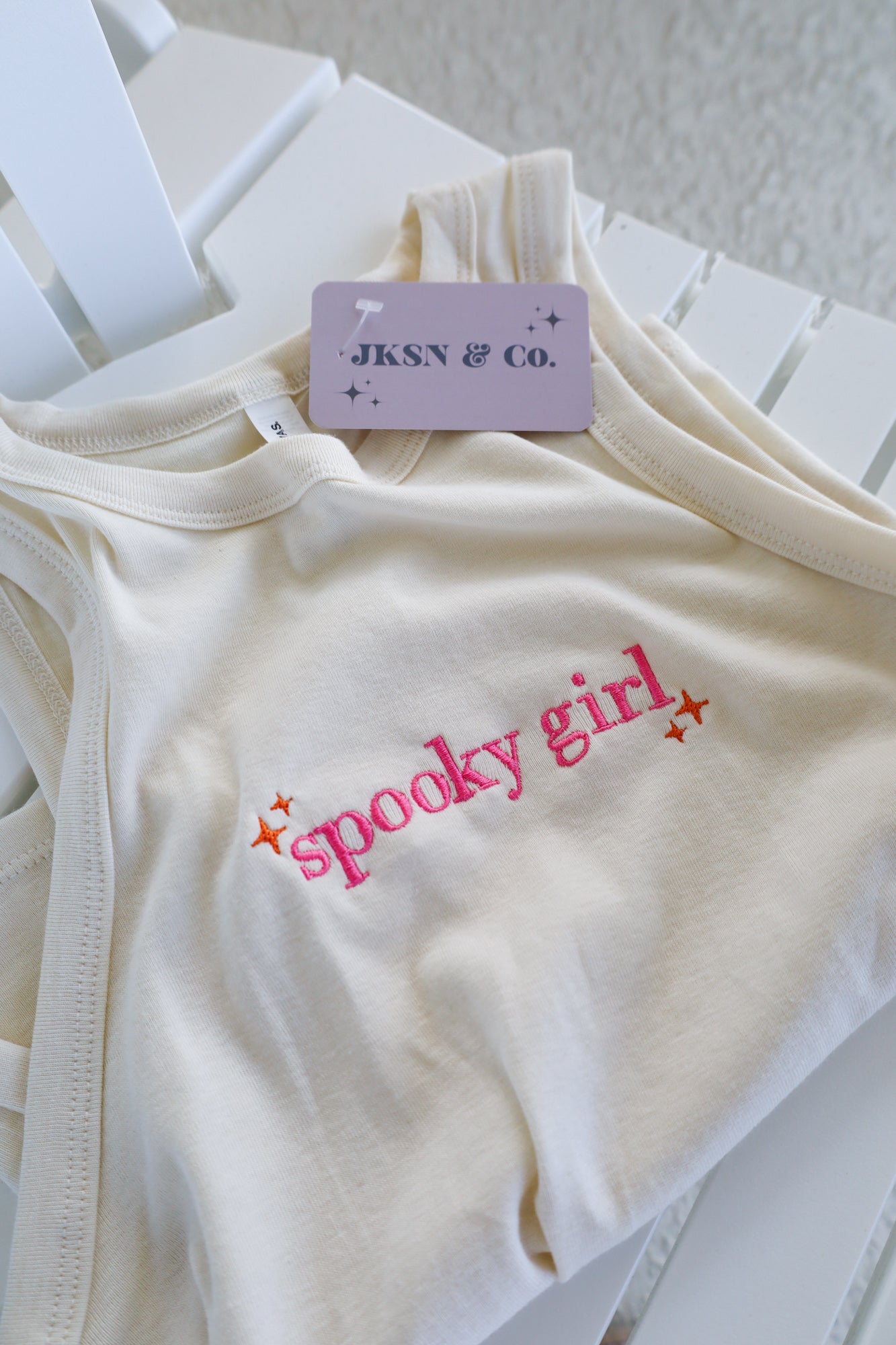 Spooky Girl Ribbed Baby Tank Top