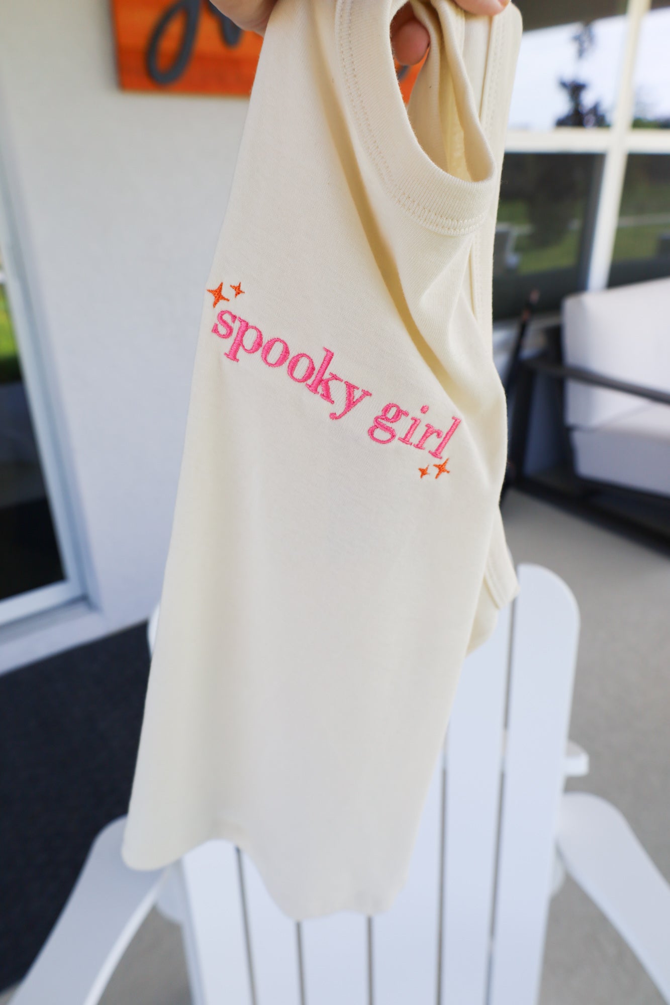 Spooky Girl Ribbed Baby Tank Top