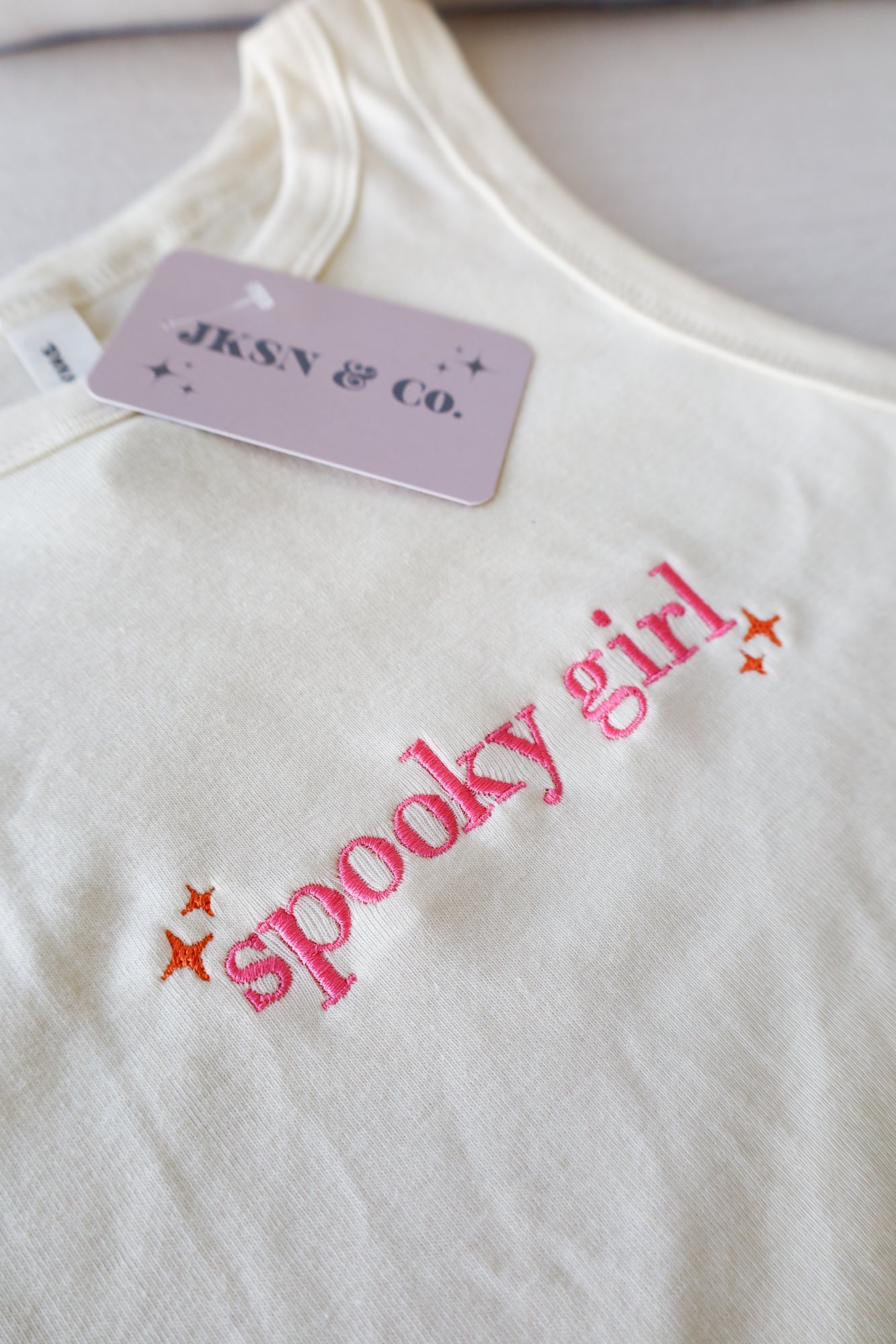 Spooky Girl Ribbed Baby Tank Top