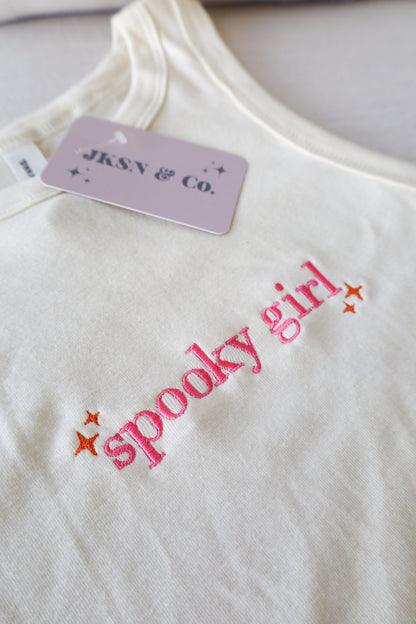 Spooky Girl Ribbed Baby Tank Top