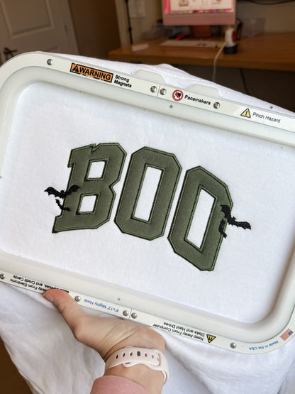 Boo Applique Embroidered Sweatshirt