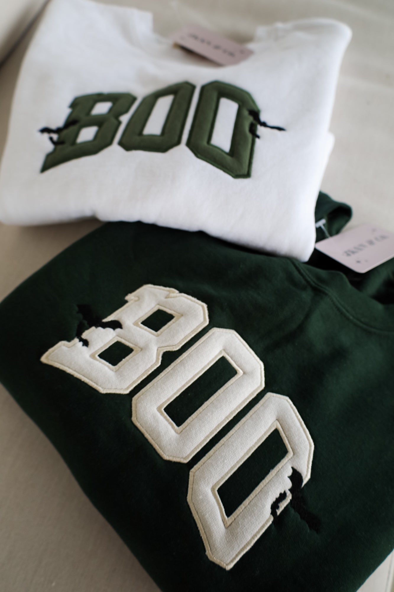 Boo Applique Embroidered Sweatshirt