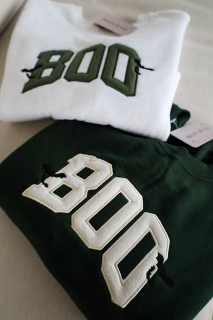 Boo Applique Embroidered Sweatshirt