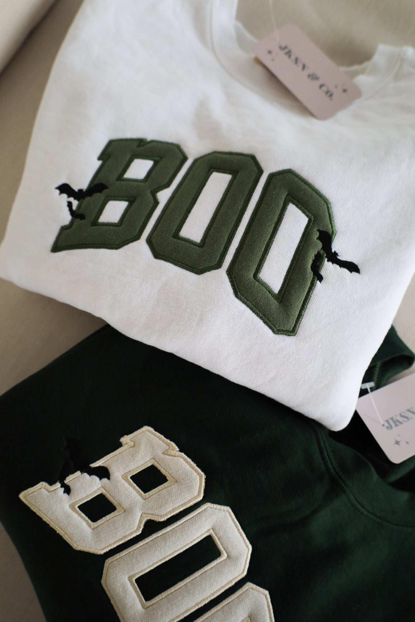Boo Applique Embroidered Sweatshirt