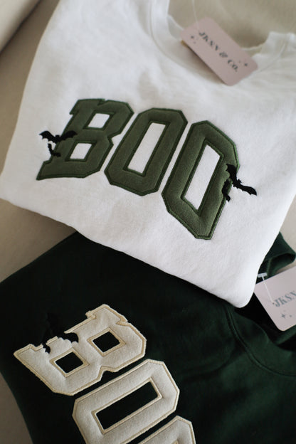 Boo Applique Embroidered Sweatshirt