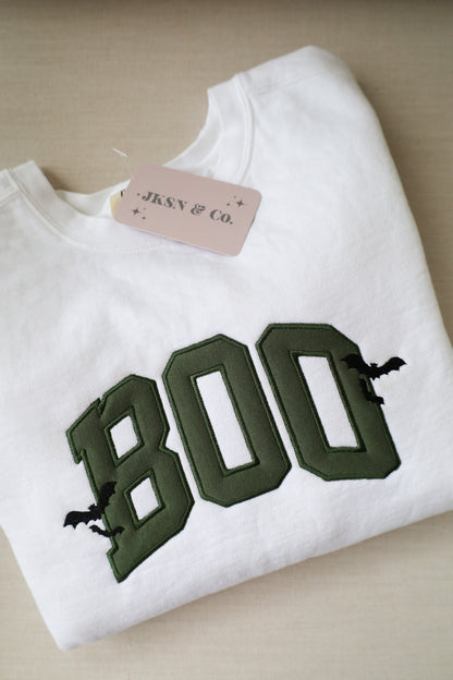 Boo Applique Embroidered Sweatshirt